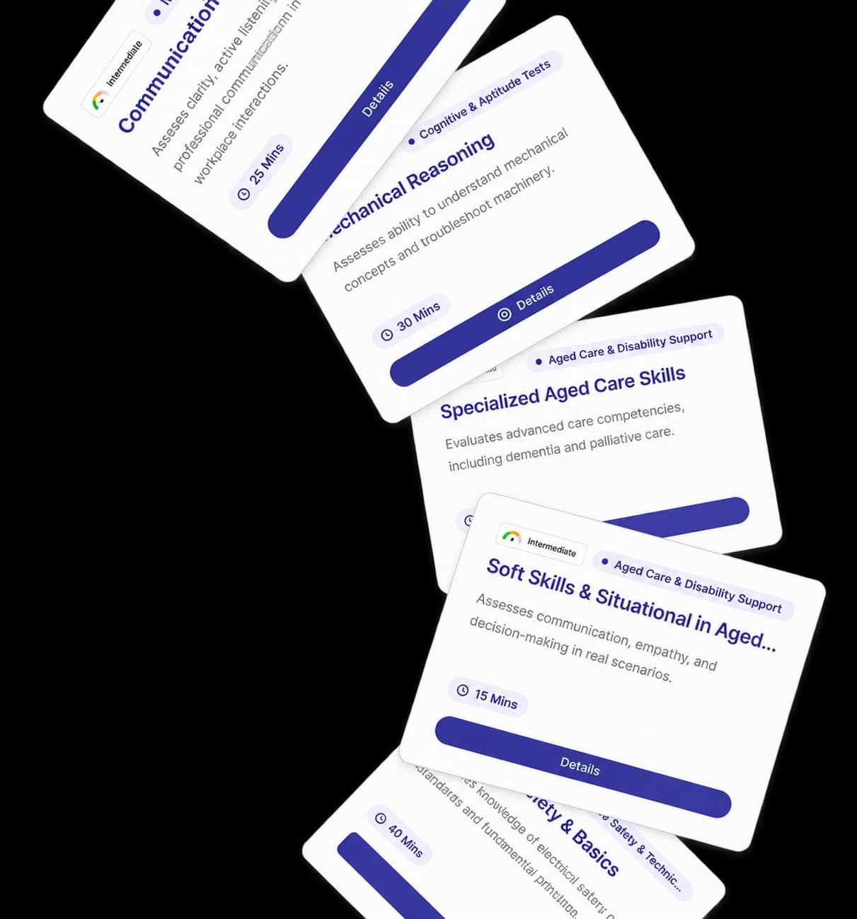 Righteo assessment test cards